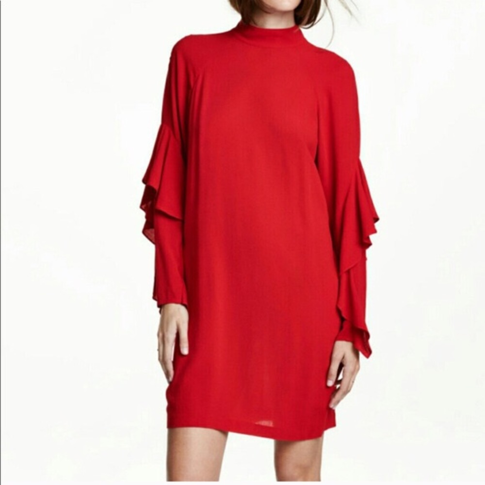 H&M Red Mini Shift Dress